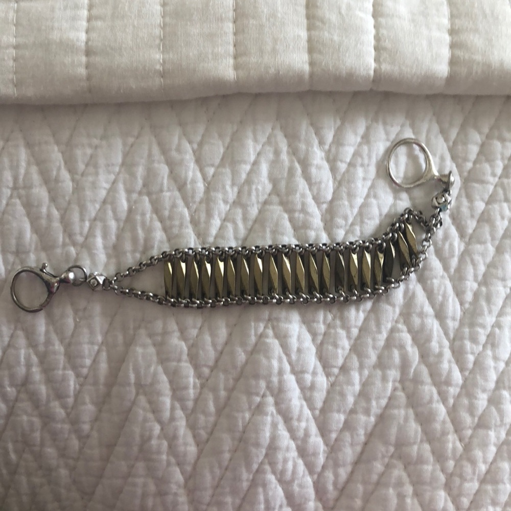 Fossil gold and silver bracelet